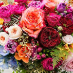 wedding flower bouquet santorini